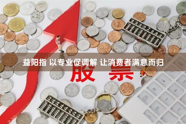 益阳指 以专业促调解 让消费者满意而归