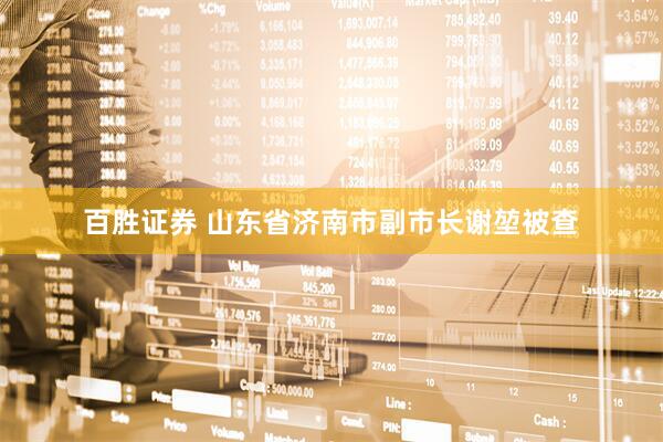 百胜证券 山东省济南市副市长谢堃被查