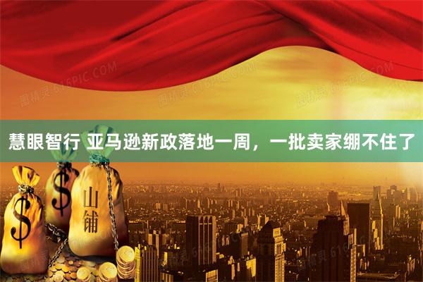 慧眼智行 亚马逊新政落地一周，一批卖家绷不住了