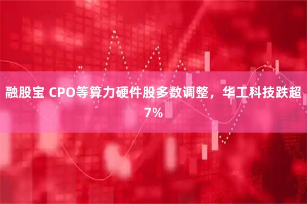 融股宝 CPO等算力硬件股多数调整，华工科技跌超7%