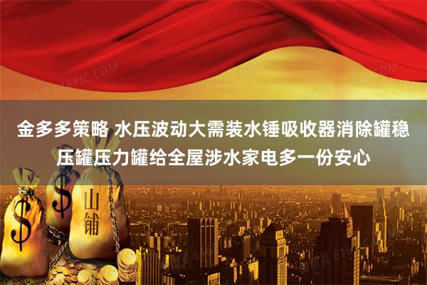 金多多策略 水压波动大需装水锤吸收器消除罐稳压罐压力罐给全屋涉水家电多一份安心