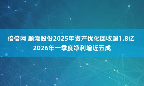 倍倍网 顺灏股份2025年资产优化回收超1.8亿 2026年一季度净利增近五成