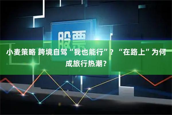 小麦策略 跨境自驾“我也能行”？“在路上”为何成旅行热潮？
